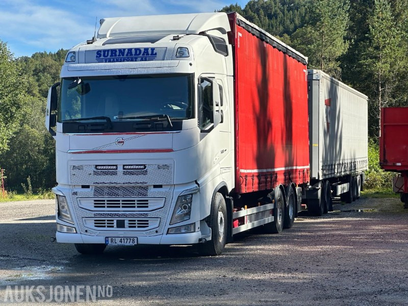 2019 Volvo FH 500 med Krone kapelltralle og dolly – Modulvogntog med full sideåpning - euro 6 - Bakwagen: afbeelding 1 2019 Volvo FH 500 med Krone kapelltralle og dolly – Modulvogntog med full sideåpning - euro 6 - Bakwagen: afbeelding 1