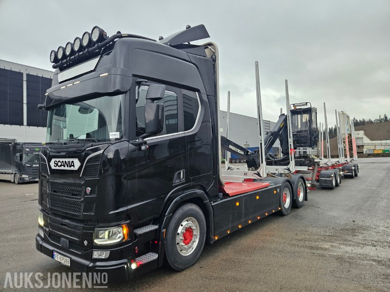 2020 Scania R730 B6x4NB med henger - Houttransport, Kraanwagen: afbeelding 1 2020 Scania R730 B6x4NB med henger - Houttransport, Kraanwagen: afbeelding 1