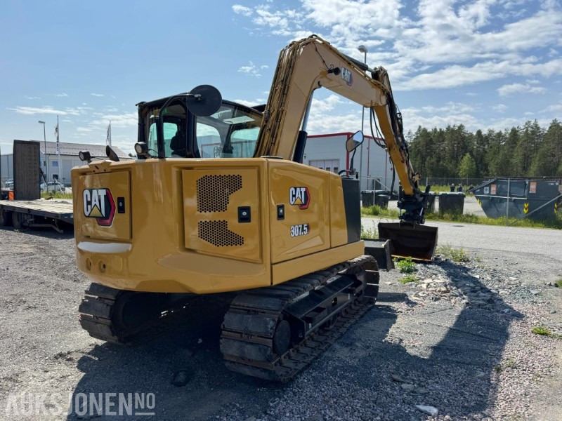 2021 Cat 307.5 gravemaskin med tiltrotator og sentralsmøring / 2 stk skuffer / årskontrollert - Graafmachine: afbeelding 5 2021 Cat 307.5 gravemaskin med tiltrotator og sentralsmøring / 2 stk skuffer / årskontrollert - Graafmachine: afbeelding 5