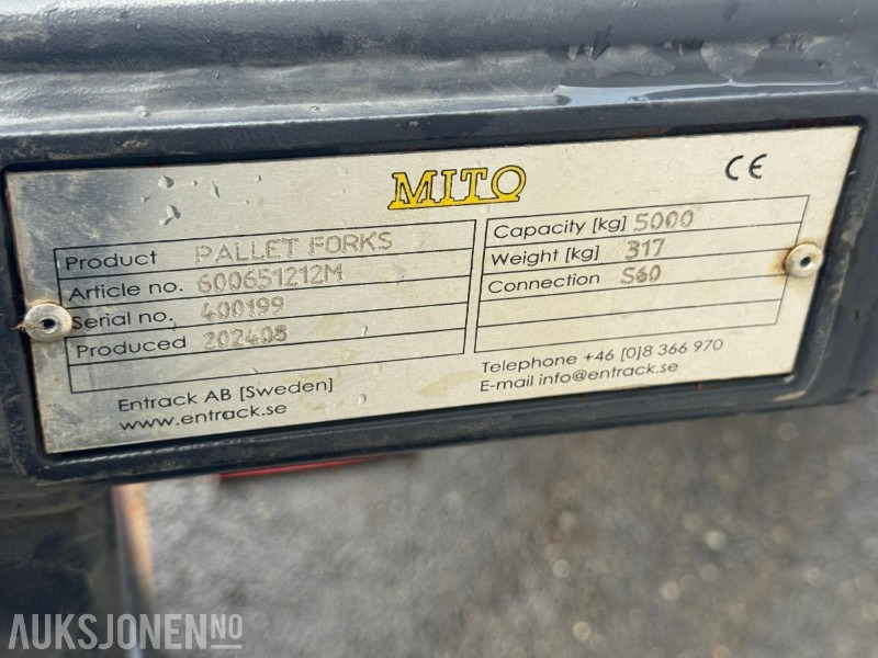 2024 Mito Pallegafler S60 til Gravemaskin - Aanbouwdeel voor Bouwmachine: afbeelding 5 2024 Mito Pallegafler S60 til Gravemaskin - Aanbouwdeel voor Bouwmachine: afbeelding 5