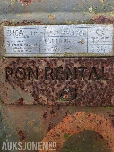 Pusseskuffe - Aanbouwdeel voor Bouwmachine: afbeelding 3 Pusseskuffe - Aanbouwdeel voor Bouwmachine: afbeelding 3