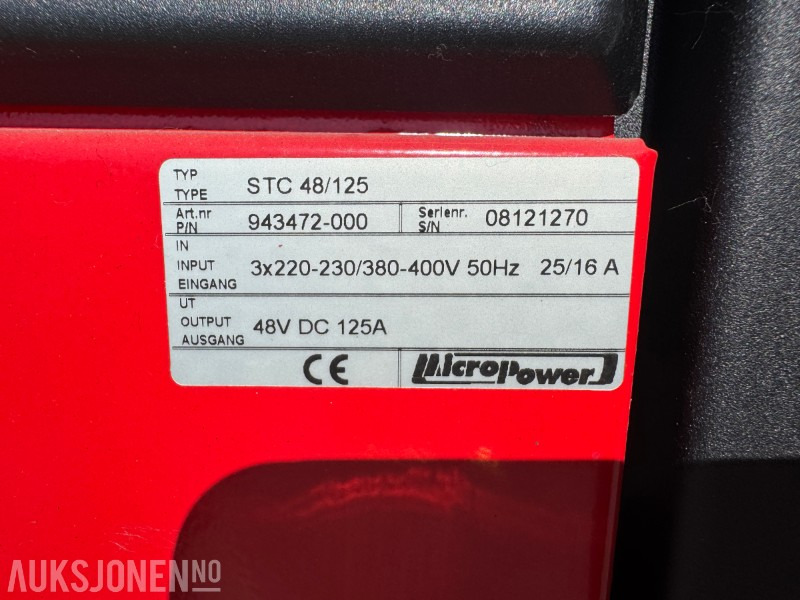 MicroPower Trucklader 48 Volt 125 A - Intern transport: afbeelding 3 MicroPower Trucklader 48 Volt 125 A - Intern transport: afbeelding 3