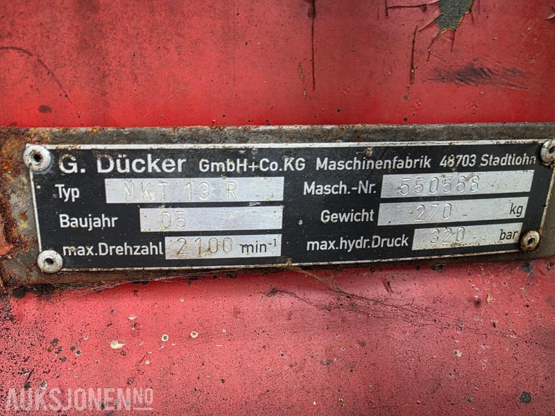 2005 G. Dücker GmbH & Co. KG MKT 13 R hydraulisk beitepuss / kantklipper - Landbouwmachine: afbeelding 5 2005 G. Dücker GmbH & Co. KG MKT 13 R hydraulisk beitepuss / kantklipper - Landbouwmachine: afbeelding 5