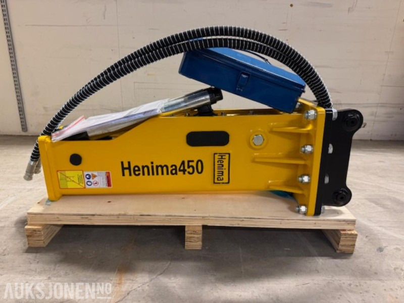 NY HENIMA 450 PIGGHAMMER TIL 1,2-3 TONNS GRAVEMASKIN S30 M/GARANTI - Hydraulische hamer voor Bouwmachine: afbeelding 1 NY HENIMA 450 PIGGHAMMER TIL 1,2-3 TONNS GRAVEMASKIN S30 M/GARANTI - Hydraulische hamer voor Bouwmachine: afbeelding 1