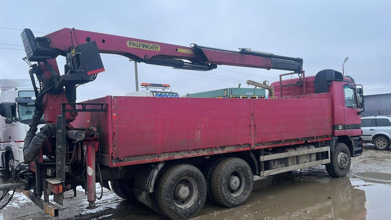Mercedes-Benz Actros MP1 - Vrachtwagen met open laadbak, Kraanwagen: afbeelding 4 Mercedes-Benz Actros MP1 - Vrachtwagen met open laadbak, Kraanwagen: afbeelding 4