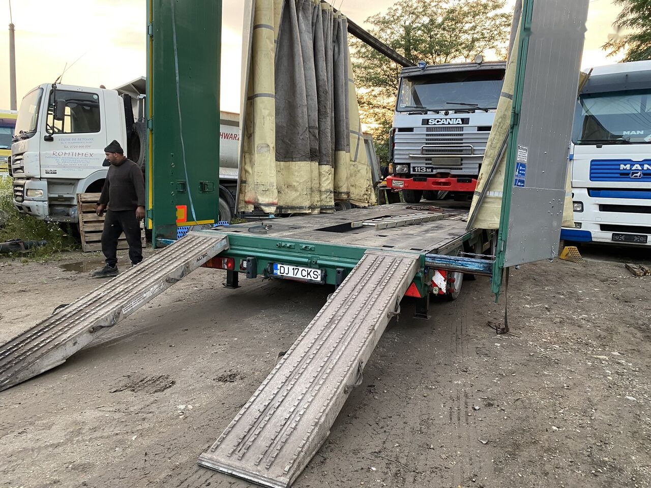 Dieplader oplegger Meusburger Typ: MPG-4 - trailer combine / tractoare / vole - axe viratoare: afbeelding 14
