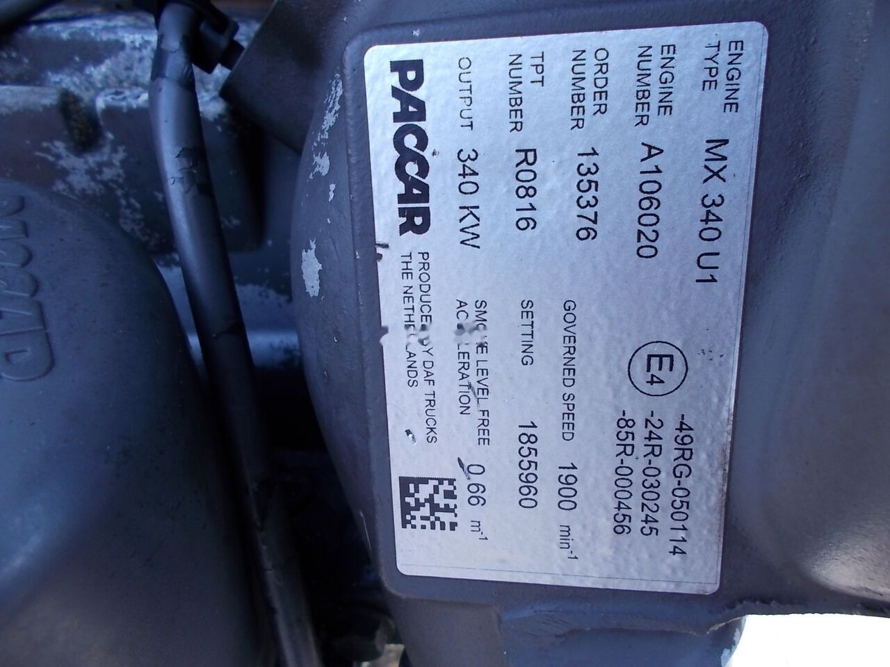 DAF Paccar MX 340 U1 DAF CF85, XF105 - Motor voor Vrachtwagen: afbeelding 4 DAF Paccar MX 340 U1 DAF CF85, XF105 - Motor voor Vrachtwagen: afbeelding 4