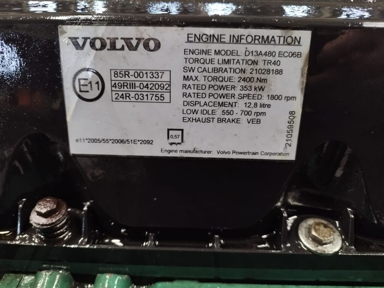 Volvo D13A480 EC06B Volvo FH, FM, FMX - Motor voor Vrachtwagen: afbeelding 4 Volvo D13A480 EC06B Volvo FH, FM, FMX - Motor voor Vrachtwagen: afbeelding 4