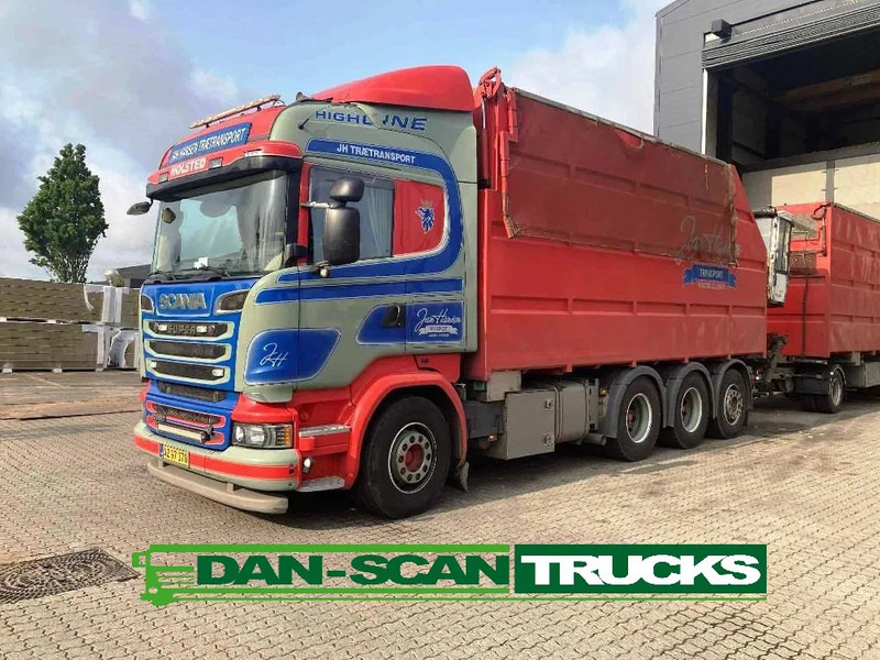 Scania R580 V8 Inkl Palfinger Epsilon Crane. 3 way tipper. Air/ Air suspension. inkl Trailer - Kipper vrachtwagen: afbeelding 1 Scania R580 V8 Inkl Palfinger Epsilon Crane. 3 way tipper. Air/ Air suspension. inkl Trailer - Kipper vrachtwagen: afbeelding 1