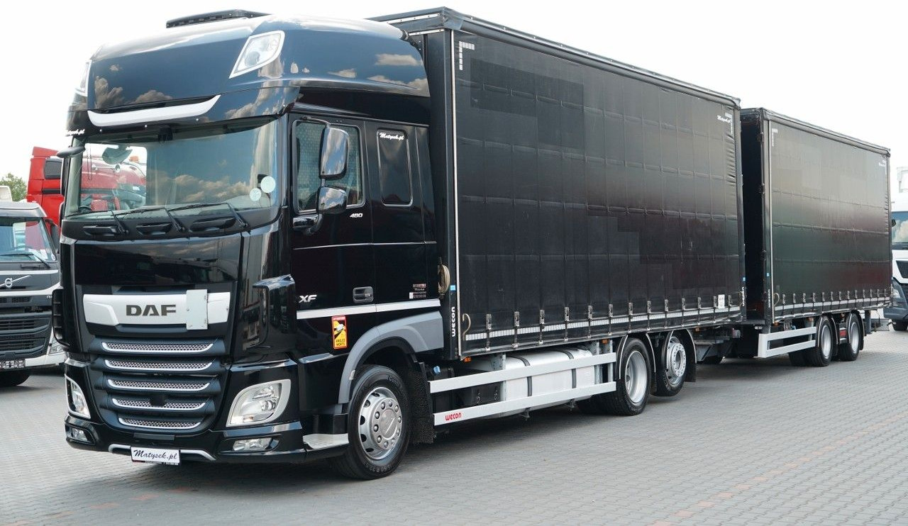 DAF XF 480 / ZESTAW TANDEM / 120 M3 / PRZEJAZDOWY / - Schuifzeilen vrachtwagen: afbeelding 1 DAF XF 480 / ZESTAW TANDEM / 120 M3 / PRZEJAZDOWY / - Schuifzeilen vrachtwagen: afbeelding 1