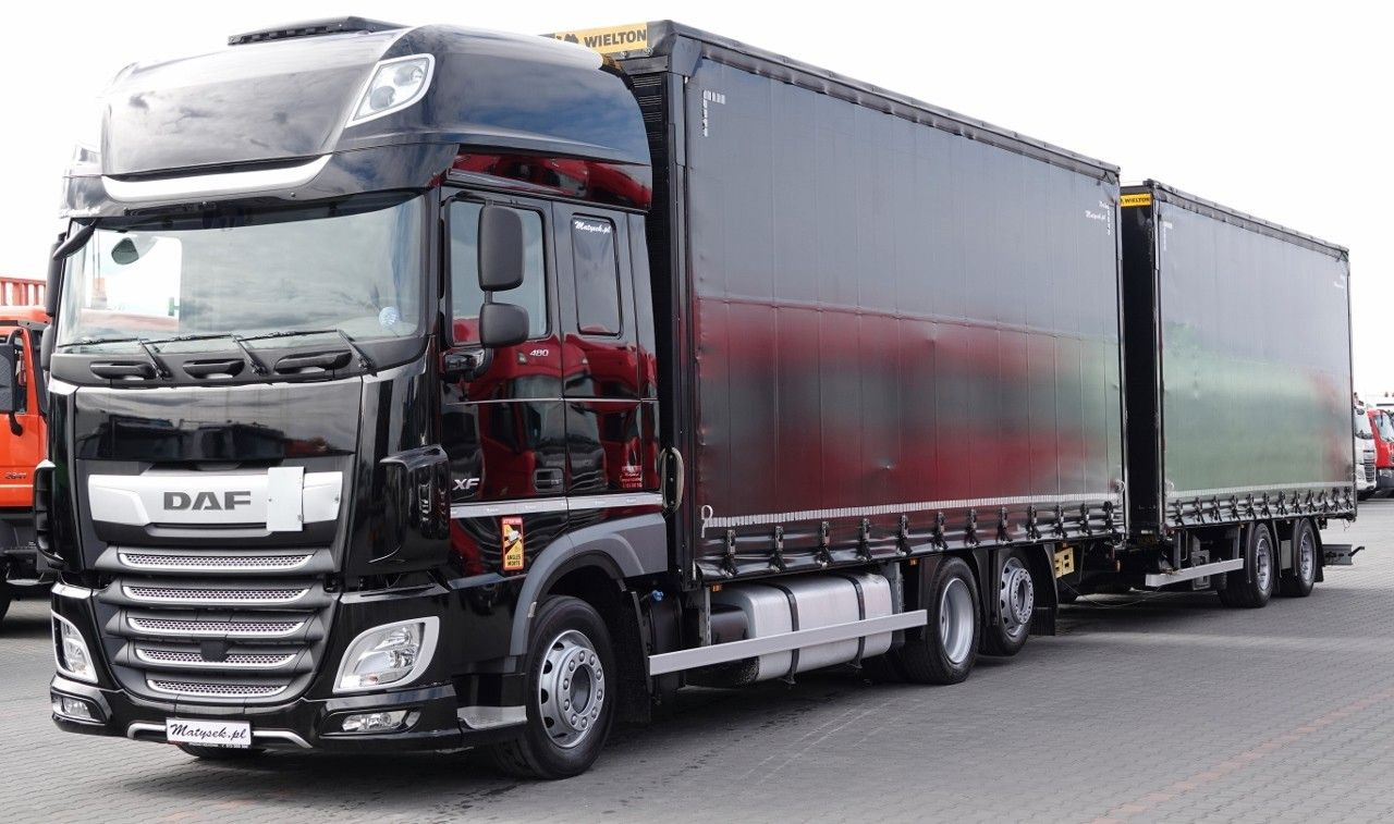 DAF XF 480 / ZESTAW TANDEM / 120 M3 / PRZEJAZDOWY / - Schuifzeilen vrachtwagen: afbeelding 2 DAF XF 480 / ZESTAW TANDEM / 120 M3 / PRZEJAZDOWY / - Schuifzeilen vrachtwagen: afbeelding 2