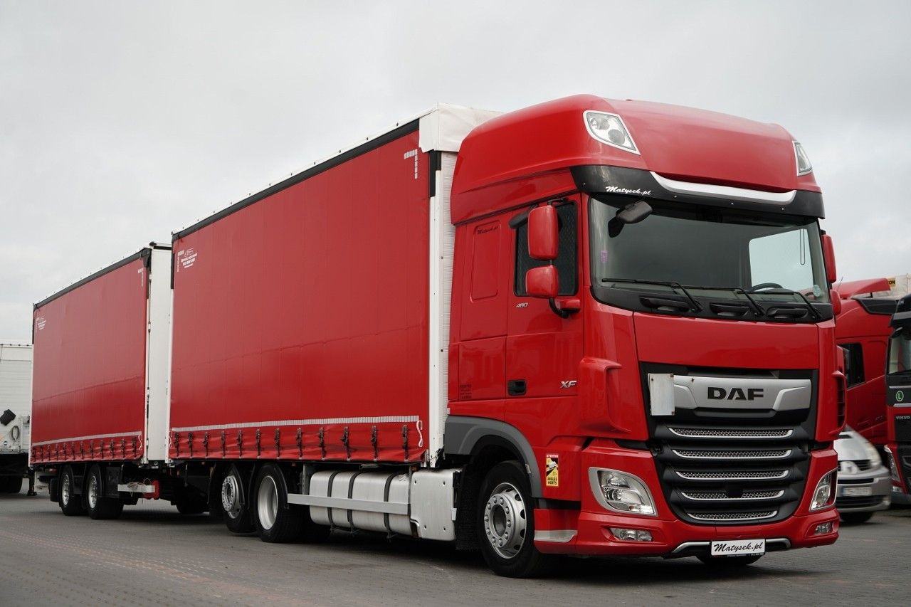 DAF XF 480 / ZESTAW TANDEM / 120 M3 / PRZEJAZDOWY / - Schuifzeilen vrachtwagen: afbeelding 4 DAF XF 480 / ZESTAW TANDEM / 120 M3 / PRZEJAZDOWY / - Schuifzeilen vrachtwagen: afbeelding 4
