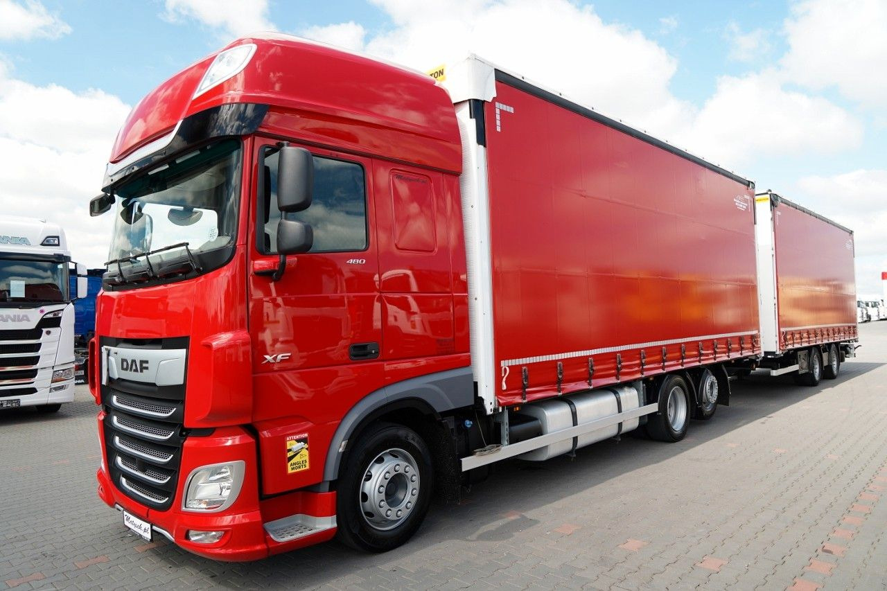 DAF XF 480 / ZESTAW TANDEM / 120 M3 / PRZEJAZDOWY / - Schuifzeilen vrachtwagen: afbeelding 3 DAF XF 480 / ZESTAW TANDEM / 120 M3 / PRZEJAZDOWY / - Schuifzeilen vrachtwagen: afbeelding 3
