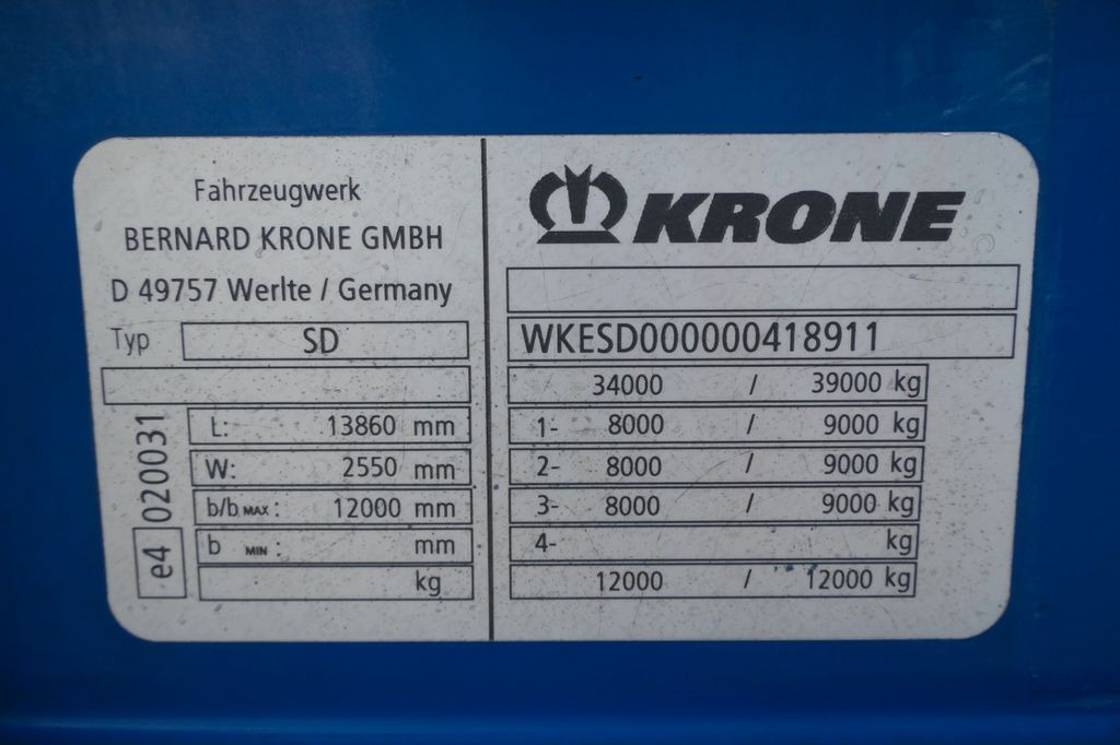 Schuifzeiloplegger Krone FIRANKA / STANDARD / SAF / SPROWADZONA Krone FIRANKA / STANDARD / SAF / SPROWADZONA: afbeelding 19 Schuifzeiloplegger Krone FIRANKA / STANDARD / SAF / SPROWADZONA Krone FIRANKA / STANDARD / SAF / SPROWADZONA: afbeelding 19