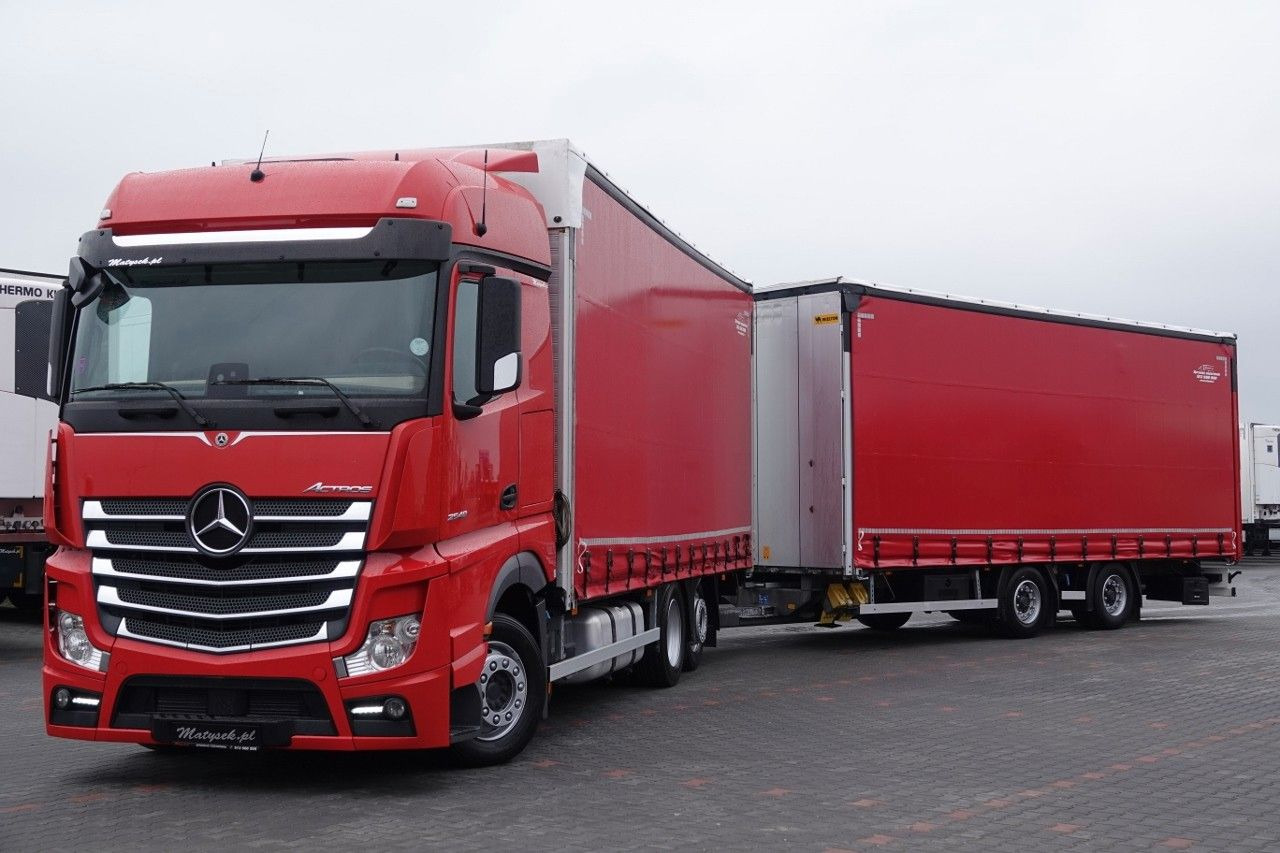 Mercedes-Benz ACTROS 2548 / ZESTAW TANDEM 120 M3 / PRZEJAZDOWY - Schuifzeilen vrachtwagen: afbeelding 1 Mercedes-Benz ACTROS 2548 / ZESTAW TANDEM 120 M3 / PRZEJAZDOWY - Schuifzeilen vrachtwagen: afbeelding 1