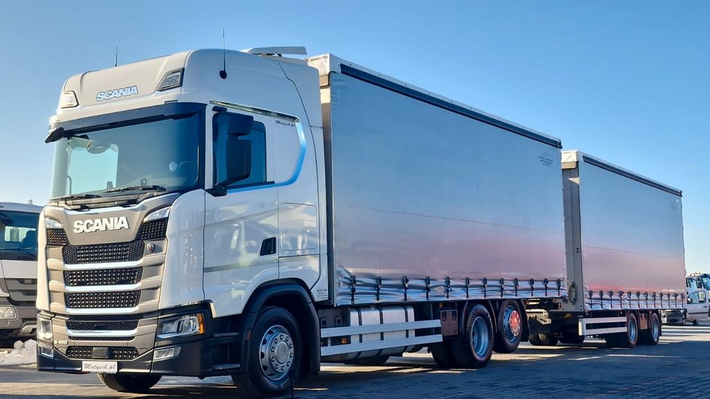 Scania S 450 / ZESTAW TANDEM / 120 M3 / I-PARK COOL - Schuifzeilen vrachtwagen: afbeelding 1 Scania S 450 / ZESTAW TANDEM / 120 M3 / I-PARK COOL - Schuifzeilen vrachtwagen: afbeelding 1