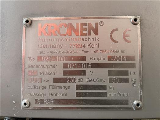 Voedselverwerkende machine Kronen S021 vegetable cutting machine: afbeelding 7 Voedselverwerkende machine Kronen S021 vegetable cutting machine: afbeelding 7