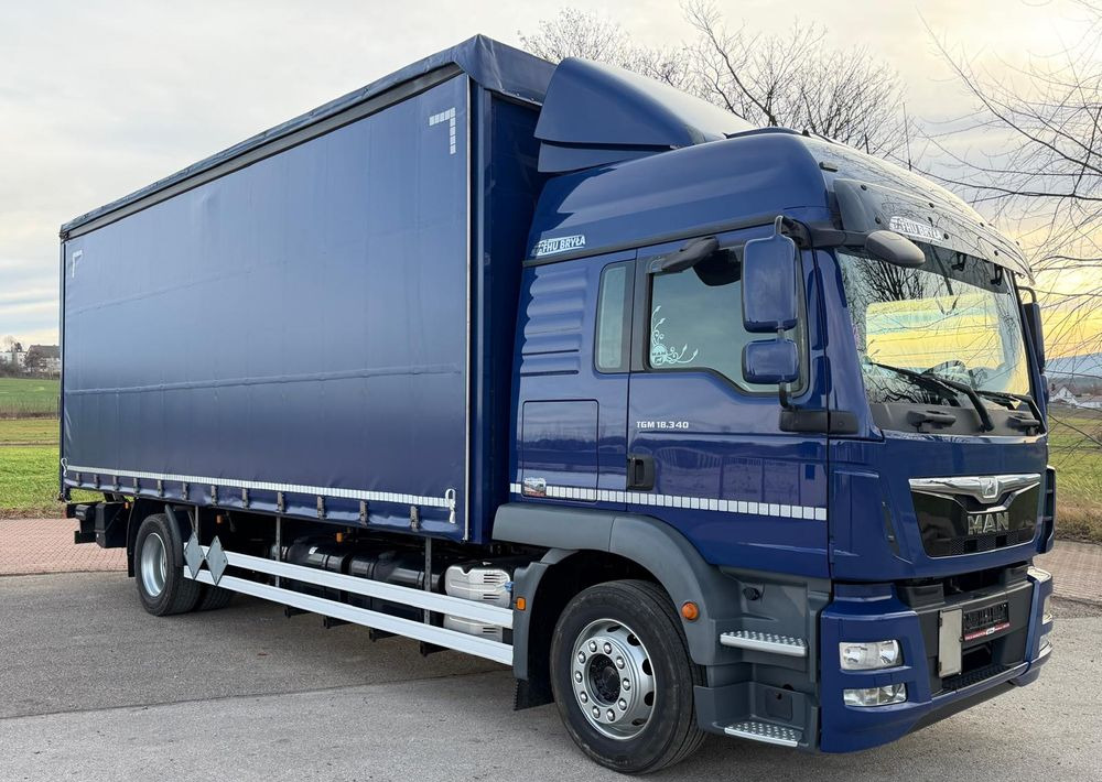 MAN TGM 18.340 / FIRANKA / SPROWADZONY / 9100 ŁADOWNOŚĆ / 18 PALET / E6 / WINDA / - Schuifzeilen vrachtwagen: afbeelding 1 MAN TGM 18.340 / FIRANKA / SPROWADZONY / 9100 ŁADOWNOŚĆ / 18 PALET / E6 / WINDA / - Schuifzeilen vrachtwagen: afbeelding 1