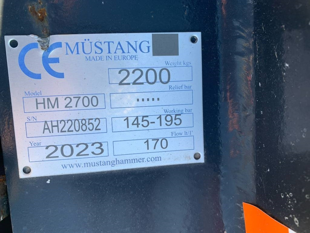 Mustang HM2700  - Hydraulische hamer voor Bouwmachine: afbeelding 3 Mustang HM2700  - Hydraulische hamer voor Bouwmachine: afbeelding 3