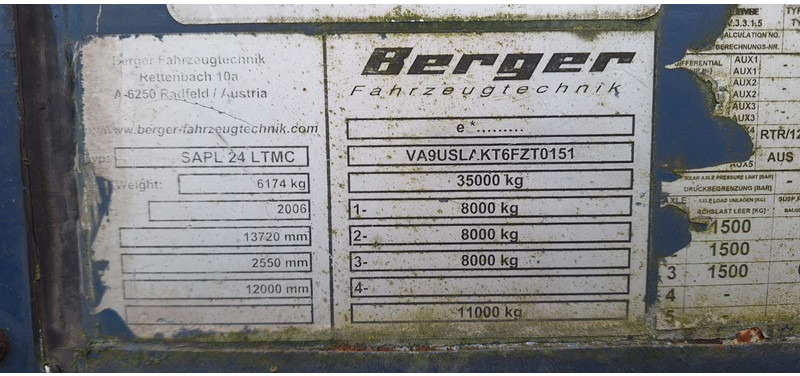 Berger SAPL 24LT_MC Plane Spriegel - Schuifzeiloplegger: afbeelding 4 Berger SAPL 24LT_MC Plane Spriegel - Schuifzeiloplegger: afbeelding 4