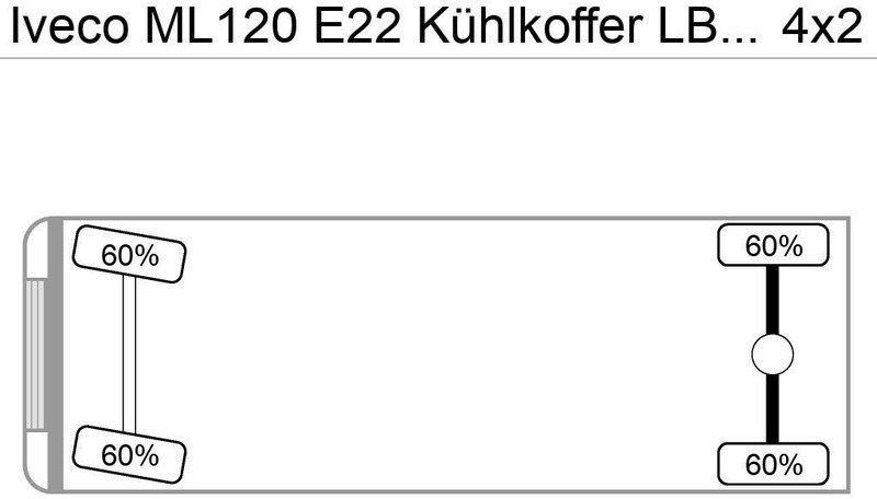 Koelwagen vrachtwagen Iveco ML120 E22 Kühlkoffer LBW Deutsche Maschine: afbeelding 6