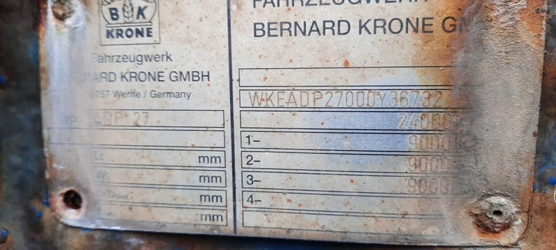Krone ADP 27 3 Achser Anhänger - Aanhangwagen met huif: afbeelding 2 Krone ADP 27 3 Achser Anhänger - Aanhangwagen met huif: afbeelding 2
