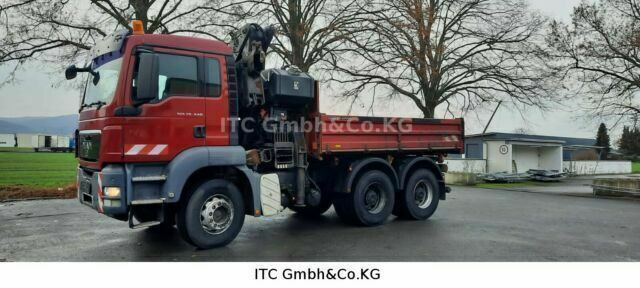 MAN 26.440TGS Kipper+Kran Meiller/Stahl - Kipper vrachtwagen, Kraanwagen: afbeelding 1 MAN 26.440TGS Kipper+Kran Meiller/Stahl - Kipper vrachtwagen, Kraanwagen: afbeelding 1
