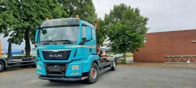 MAN TGS 18.440 Abroller mit Funk +Kran vor. - Haakarmsysteem vrachtwagen, Kraanwagen: afbeelding 1 MAN TGS 18.440 Abroller mit Funk +Kran vor. - Haakarmsysteem vrachtwagen, Kraanwagen: afbeelding 1