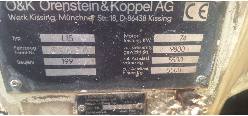 O & K L15 1-Hand - Wiellader: afbeelding 5 O & K L15 1-Hand - Wiellader: afbeelding 5