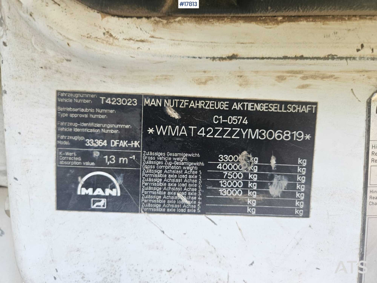 Kipper vrachtwagen 2000 MAN 33.364: afbeelding 20