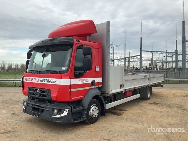 Renault D12.240 Flatbed Truck with Crane - Vrachtwagen met open laadbak, Kraanwagen: afbeelding 1 Renault D12.240 Flatbed Truck with Crane - Vrachtwagen met open laadbak, Kraanwagen: afbeelding 1