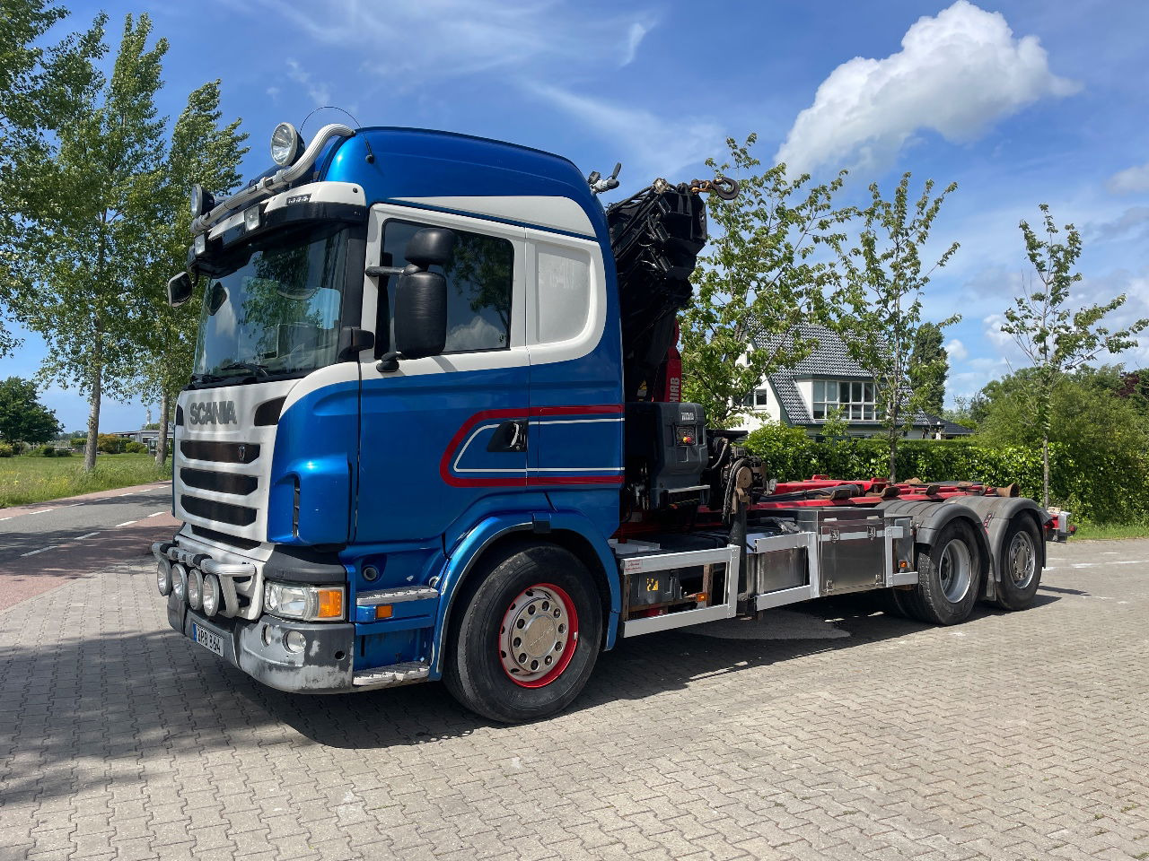 Scania R480 with hiab hookloader and hiab 262 EP5 with remote crane 2019 - Containertransporter/ Wissellaadbak vrachtwagen, Kraanwagen: afbeelding 1 Scania R480 with hiab hookloader and hiab 262 EP5 with remote crane 2019 - Containertransporter/ Wissellaadbak vrachtwagen, Kraanwagen: afbeelding 1