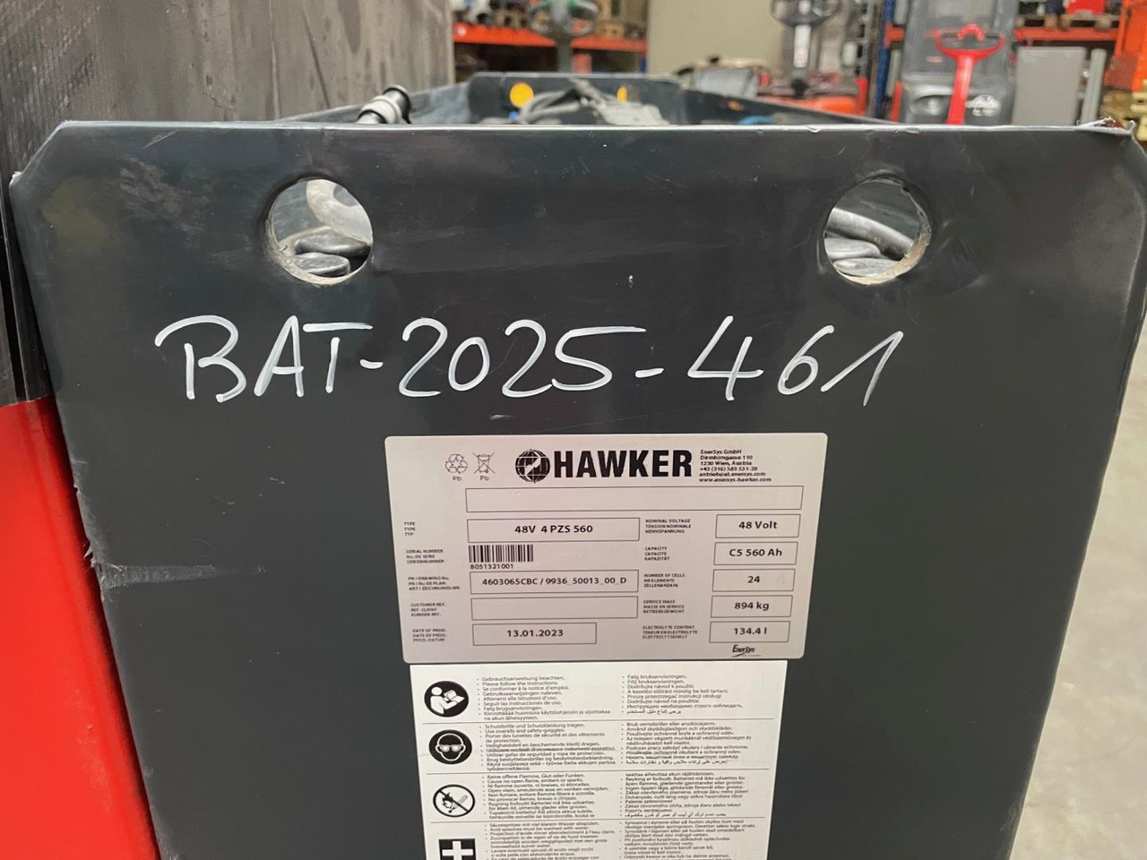 Hawker 48V 4 PZS 560 - Batterij voor Intern transport: afbeelding 4 Hawker 48V 4 PZS 560 - Batterij voor Intern transport: afbeelding 4