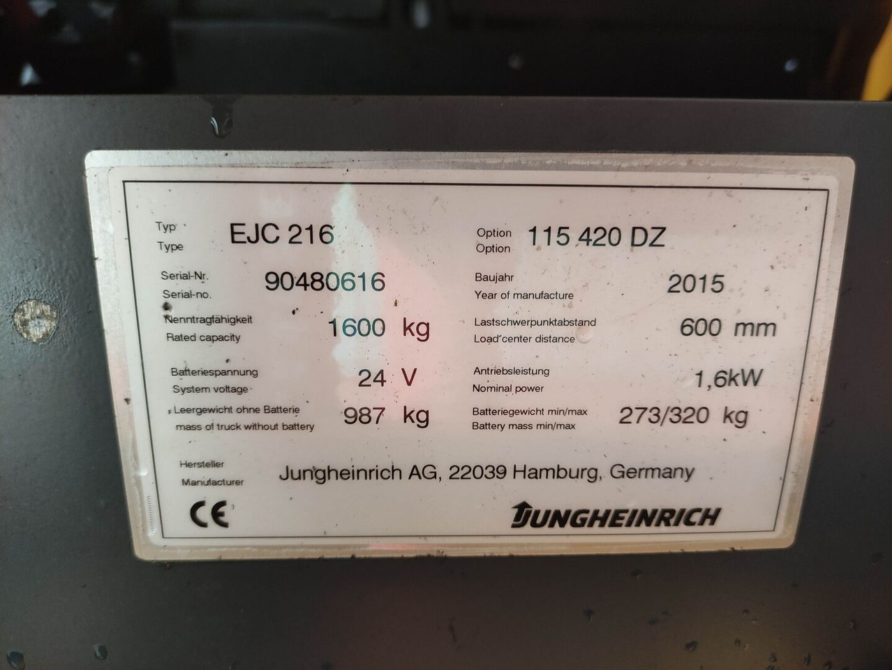 Jungheinrich EJC 216 - Stapelaar: afbeelding 5 Jungheinrich EJC 216 - Stapelaar: afbeelding 5