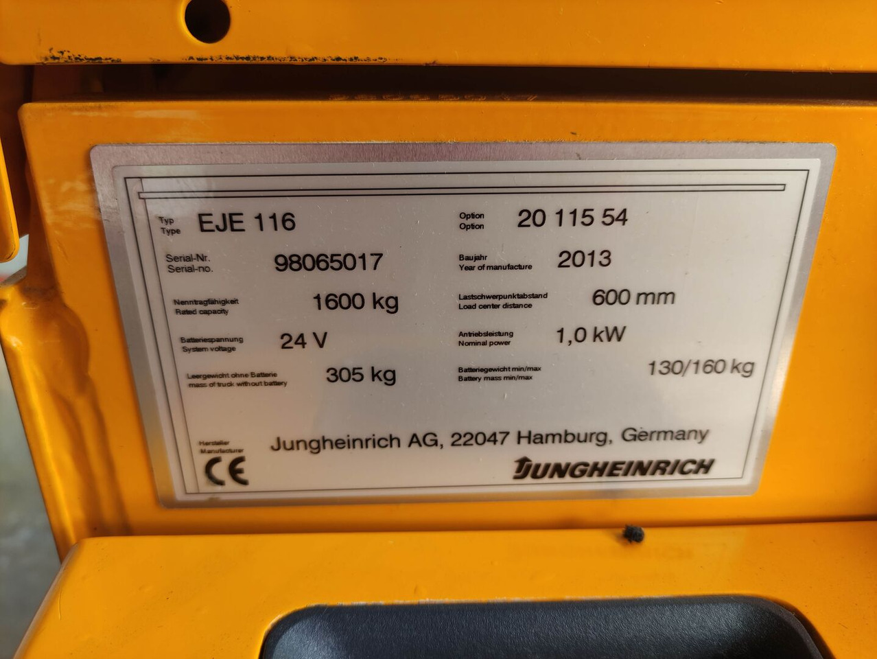 Jungheinrich EJE 116 - Palletwagen: afbeelding 5 Jungheinrich EJE 116 - Palletwagen: afbeelding 5