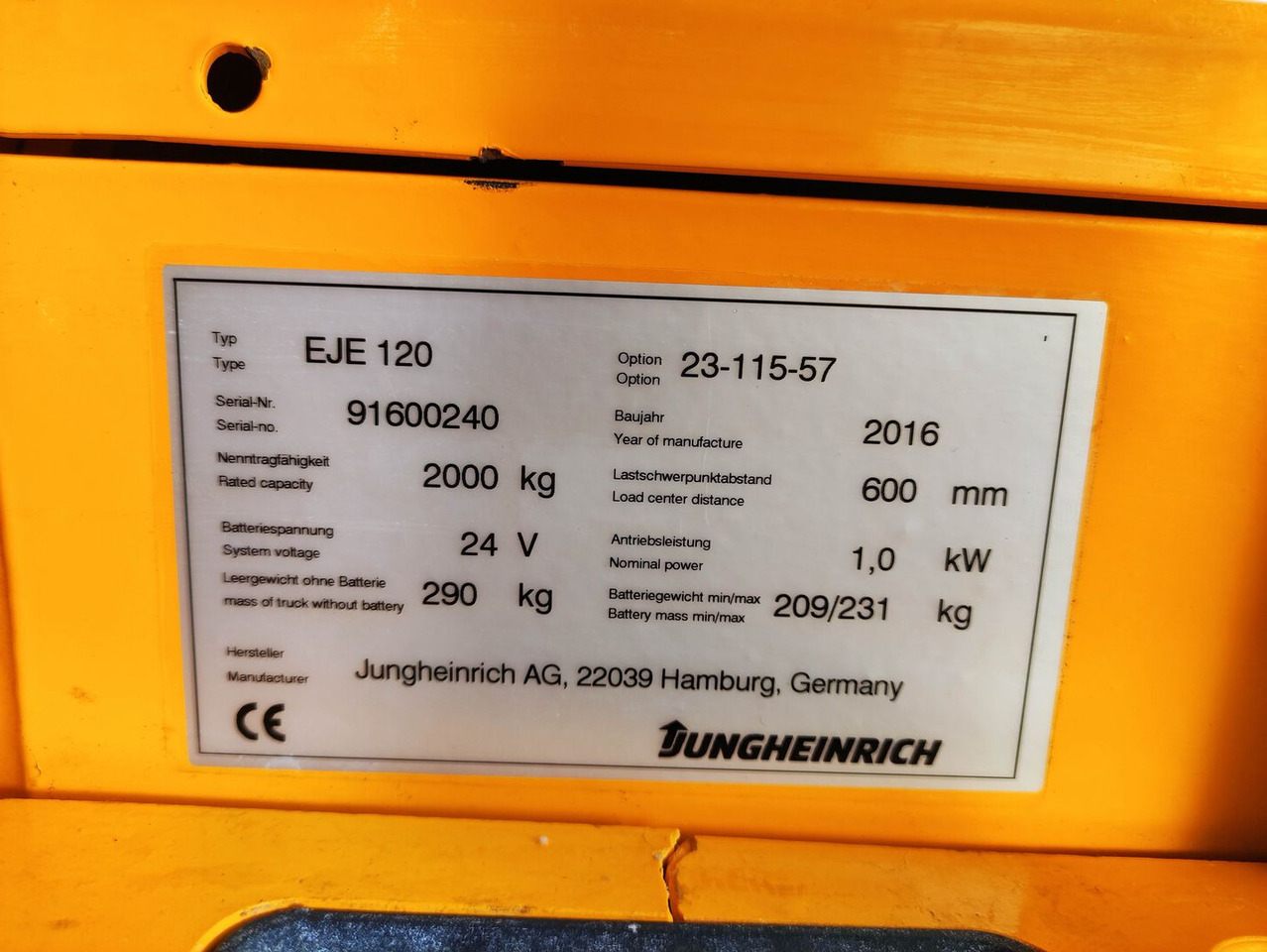 Jungheinrich EJE 120 - Palletwagen: afbeelding 5 Jungheinrich EJE 120 - Palletwagen: afbeelding 5