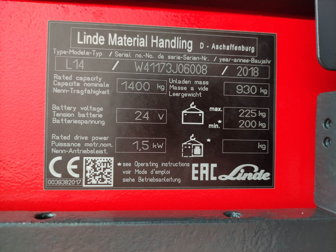 Linde L14i-1173 - Stapelaar: afbeelding 5 Linde L14i-1173 - Stapelaar: afbeelding 5