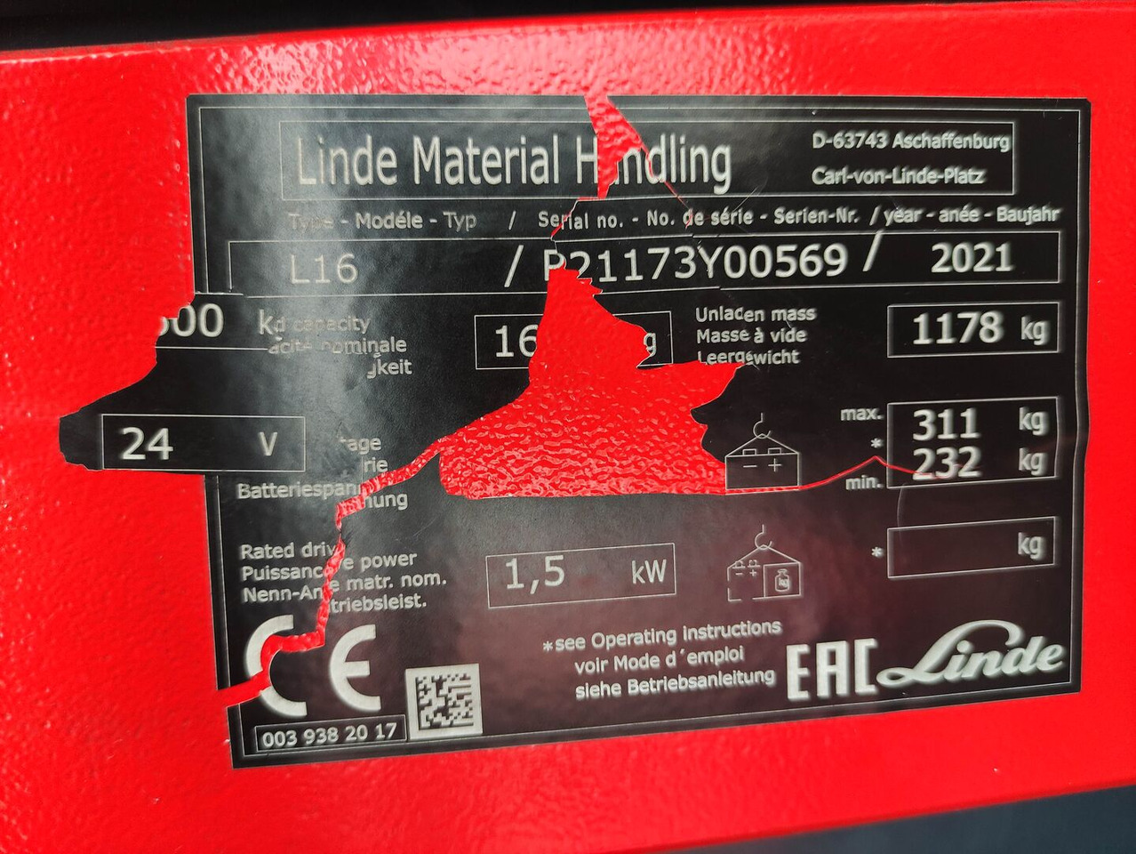 Linde L16i-1173 - Stapelaar: afbeelding 5 Linde L16i-1173 - Stapelaar: afbeelding 5