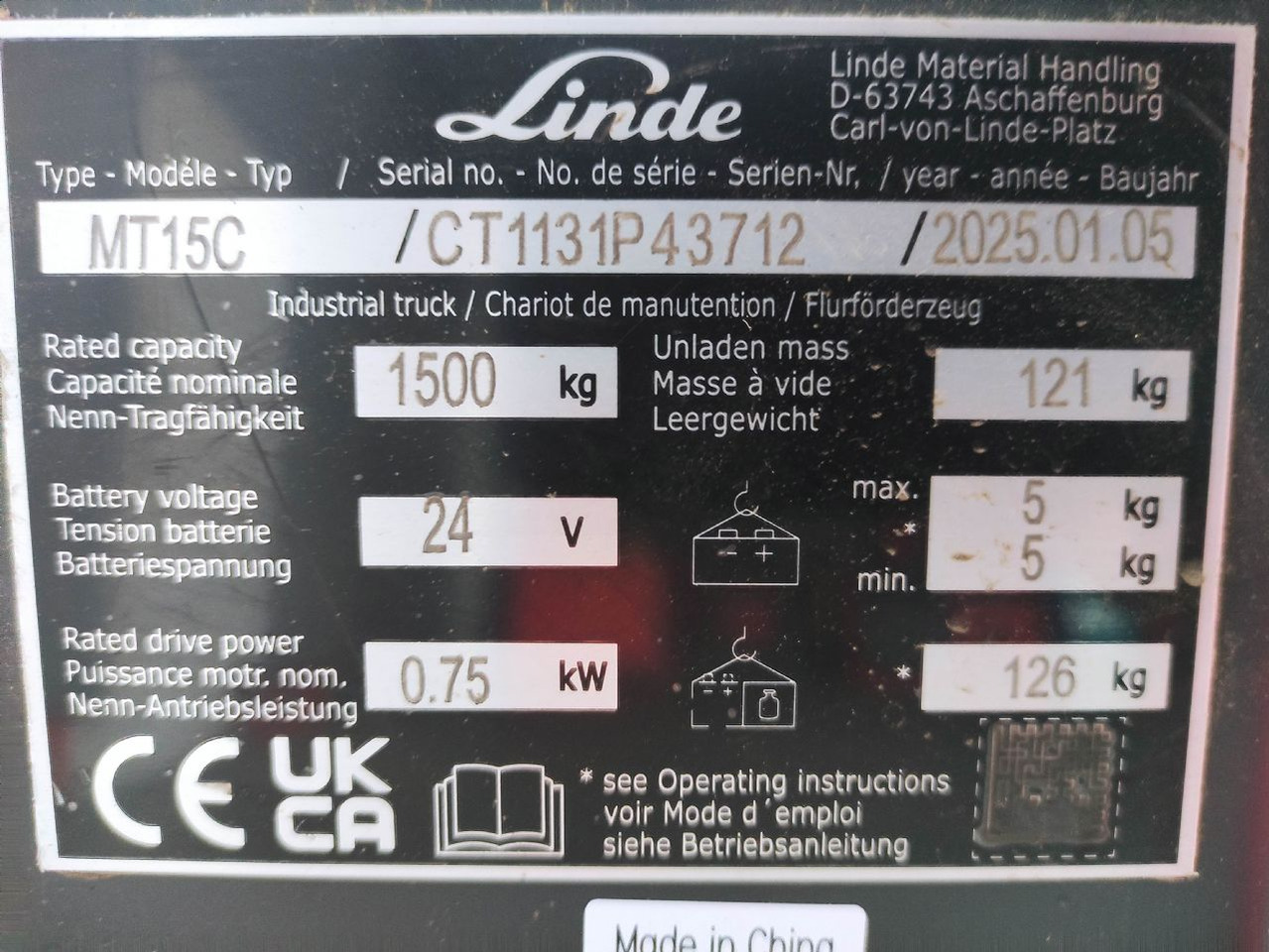 Linde MT15C - Palletwagen: afbeelding 5 Linde MT15C - Palletwagen: afbeelding 5