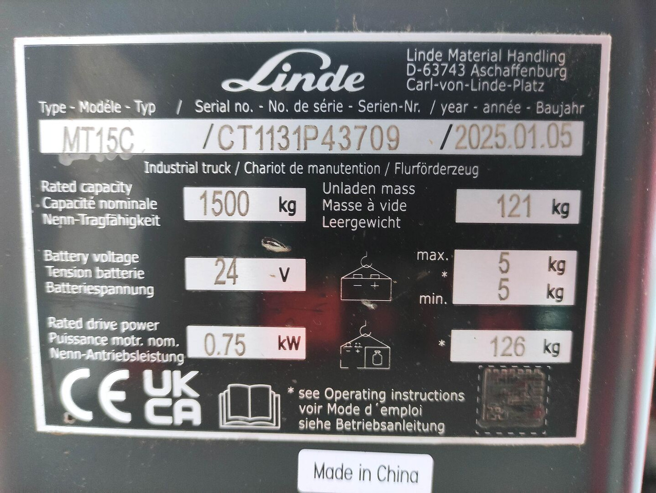 Linde MT15C - Palletwagen: afbeelding 5 Linde MT15C - Palletwagen: afbeelding 5