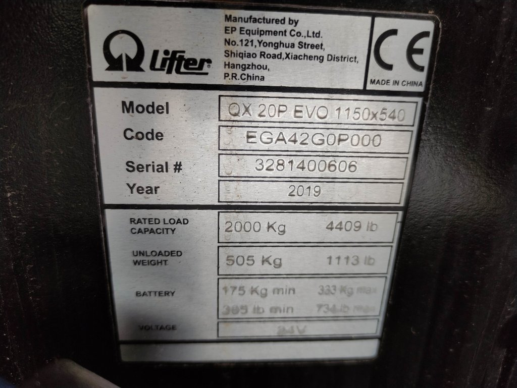 Pramac QX20P EVO 1150x540 *NEU* - Palletwagen: afbeelding 5 Pramac QX20P EVO 1150x540 *NEU* - Palletwagen: afbeelding 5