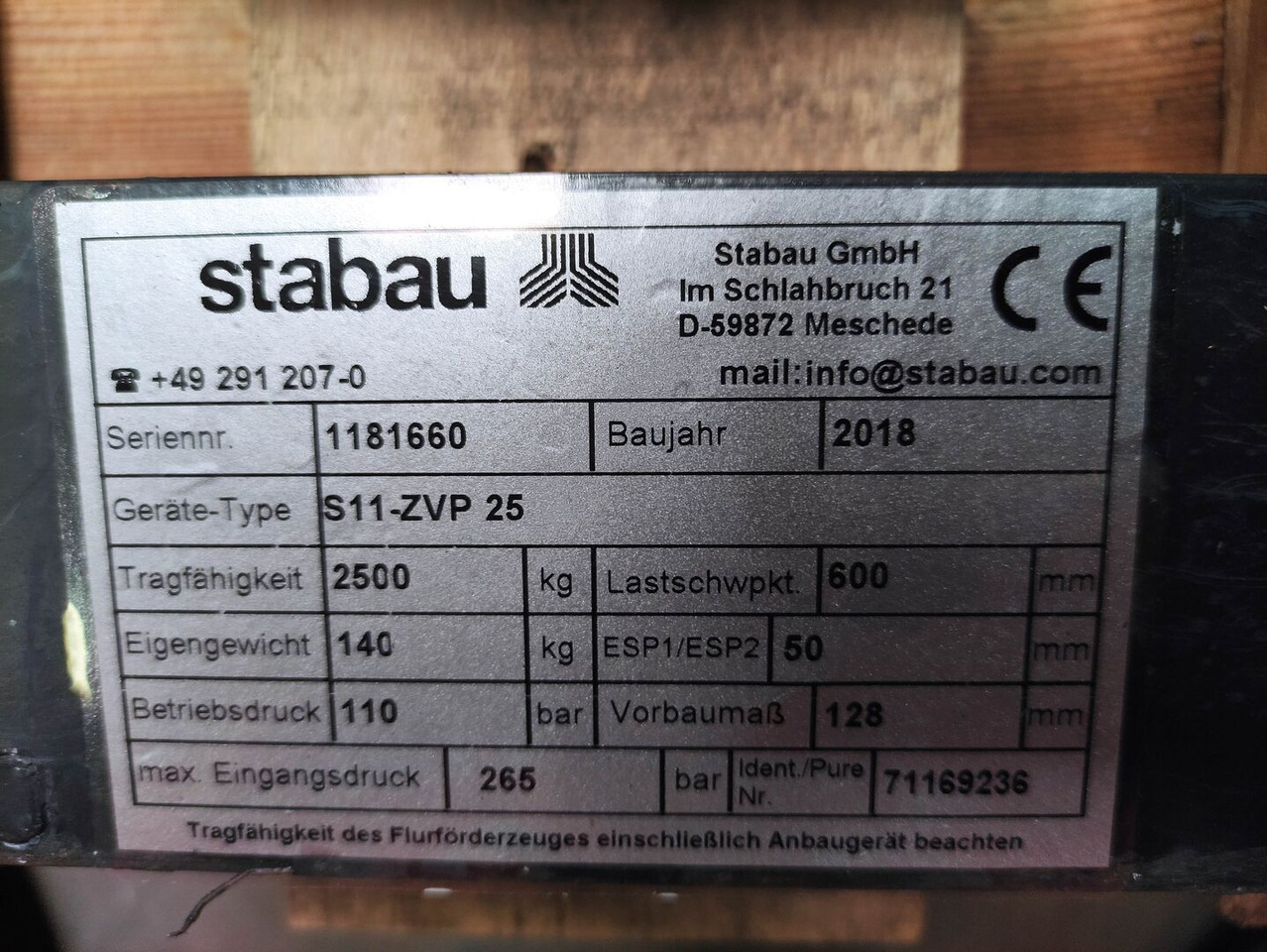 Stabau S11-ZVP25 - Vorken: afbeelding 5 Stabau S11-ZVP25 - Vorken: afbeelding 5