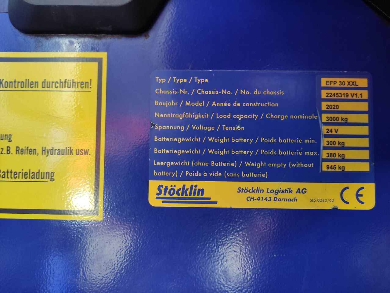 Stöcklin EFP30XXL - Palletwagen: afbeelding 5 Stöcklin EFP30XXL - Palletwagen: afbeelding 5