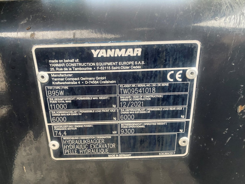 Mobiele graafmachine Yanmar B95w NVT: afbeelding 10