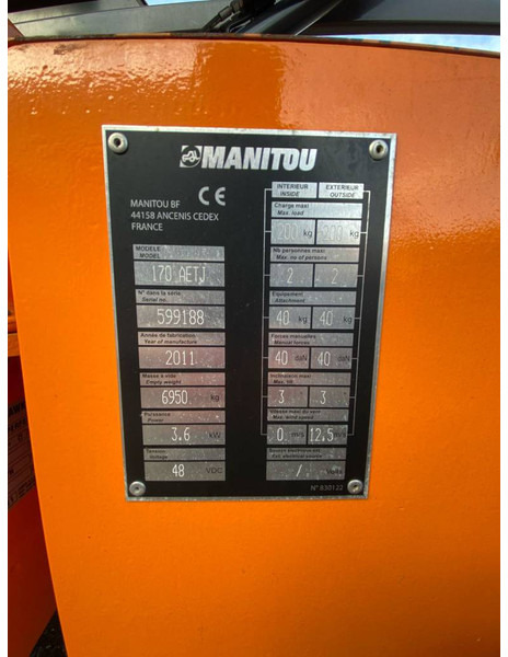 Manitou 170AETJ-L - Knikarmhoogwerker: afbeelding 5 Manitou 170AETJ-L - Knikarmhoogwerker: afbeelding 5