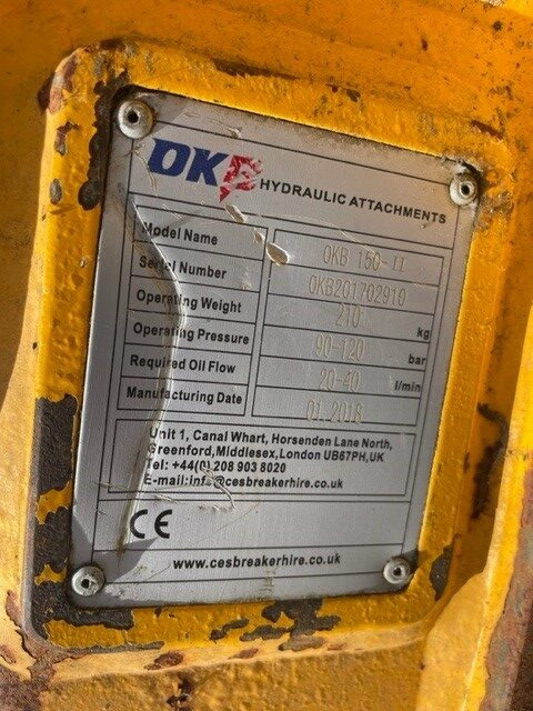OK Tech OKB150 Hydraulic Breaker - Aanbouwdeel: afbeelding 5 OK Tech OKB150 Hydraulic Breaker - Aanbouwdeel: afbeelding 5