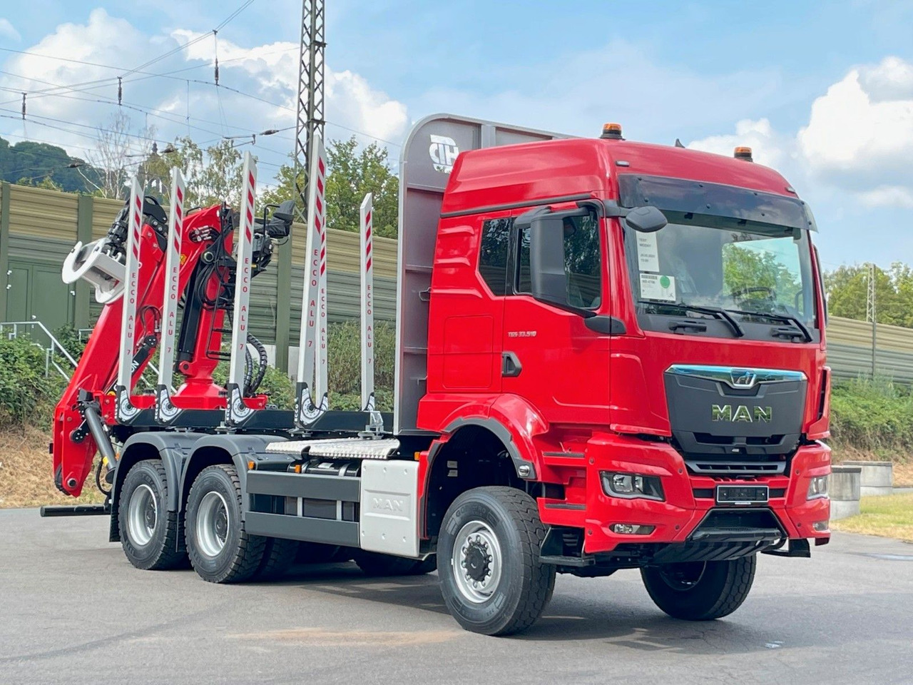 Houttransport, Kraanwagen MAN TGS 33.520 6X6  Euro6e  Radstand 3900mm EPSILON: afbeelding 8