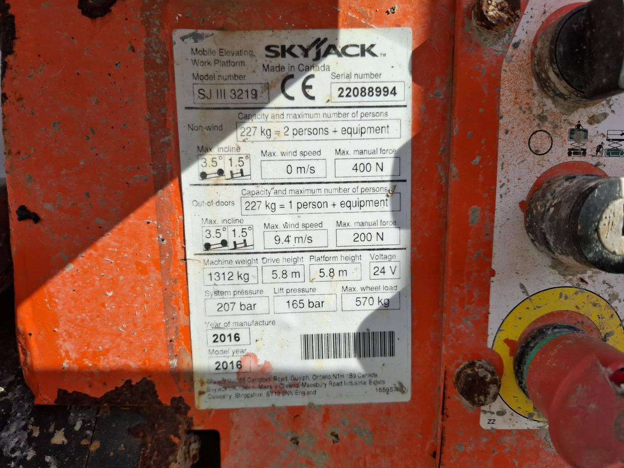 Skyjack SJ3219 Schaarlift 2016 - Schaarlift: afbeelding 5 Skyjack SJ3219 Schaarlift 2016 - Schaarlift: afbeelding 5