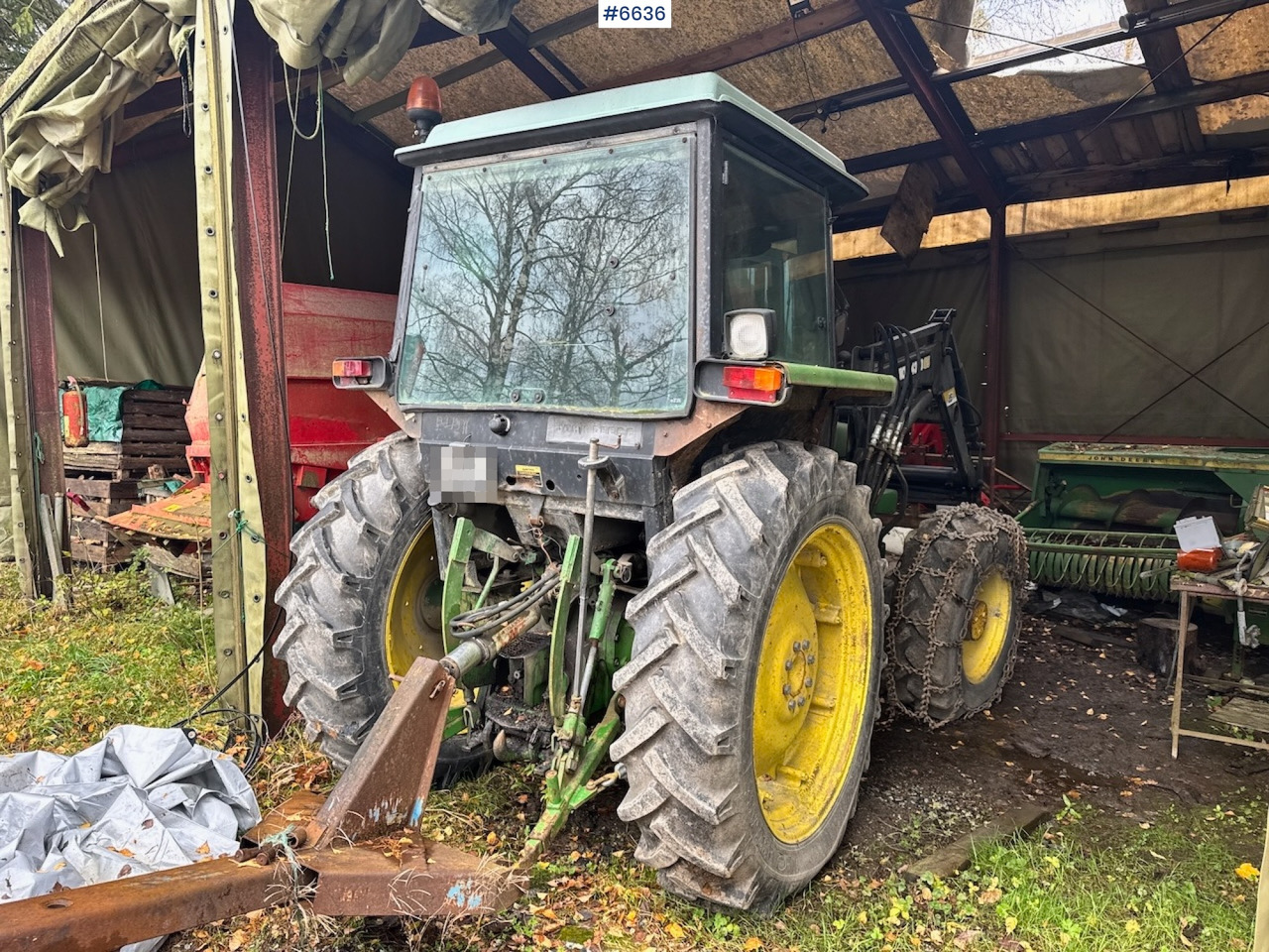 1985 John Deere 2040 4x4 m/ Frontlaster. - Tractor: afbeelding 3 1985 John Deere 2040 4x4 m/ Frontlaster. - Tractor: afbeelding 3