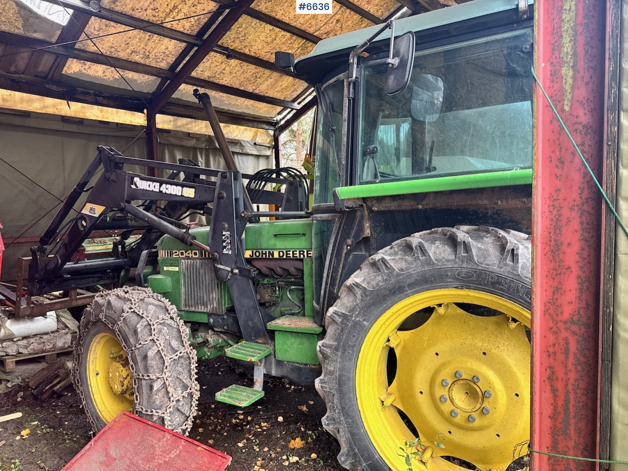 1985 John Deere 2040 4x4 m/ Frontlaster. - Tractor: afbeelding 5 1985 John Deere 2040 4x4 m/ Frontlaster. - Tractor: afbeelding 5